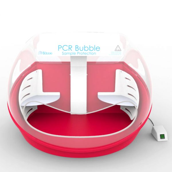 PCR Workstation Still Air Lab Bubble in red